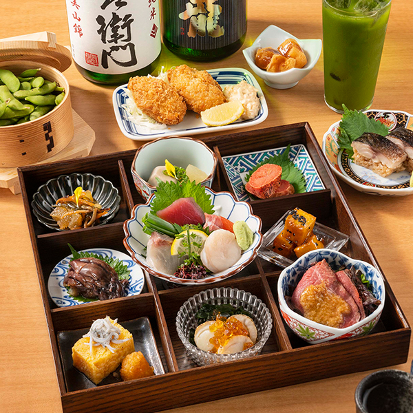完全個々盛り！2時間飲み放題付き！大粒牡蠣フライや炙り〆鯖の棒寿司含む『冬の