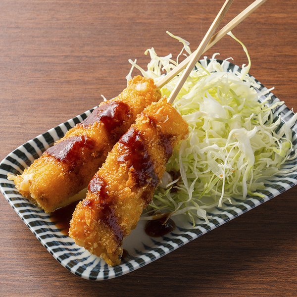 ズッキーニとチーズの豚巻き串揚げの画像