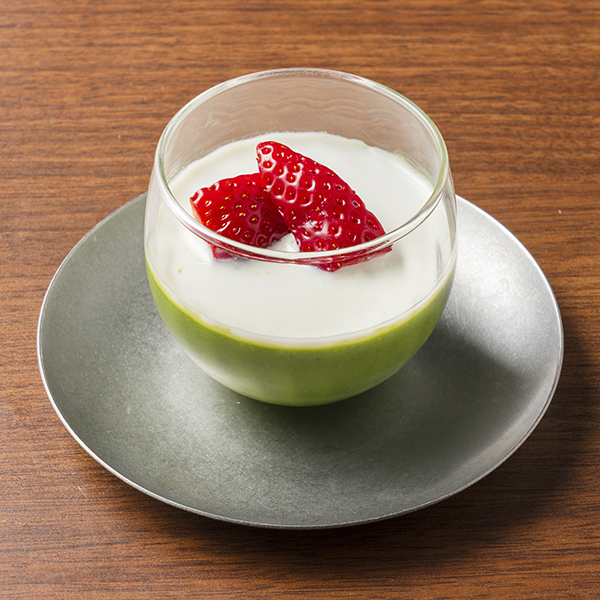 自家製抹茶みるくプリンの画像